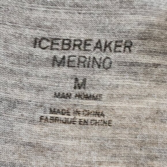 Icebreaker Gray Mountains Print 87% Wool Short Sleeve T-Shirt - Picture 3 of 4